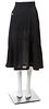 A Chanel Black Wool A-line Skirt, No size.
