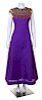An Yves Saint Laurent Haute Couture Purple Raw Silk Gown, No size.