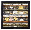 A Ferragamo 90cm Black Silk Floral Print Scarf, 36" x 36".