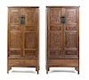 A Pair of Huanghuali Cabinets, Height 71 1/2 x width 34 x depth 18 inches.