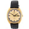 Men's Vintage Movado Kingmatic HS 360 18 Karat Yellow Gold Automatic Movement Watch with later Alli