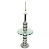 Mid Century Modern George Kovacs Style, Chrome Stacked Ball and Glass Floor Lamp. Typical pitting o