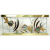 Curtis Jere, Chinese/American (1910 - 2008) Polychrome Metal and Brass "Aquarium" Wall Hanging Scul