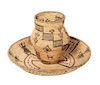 Western Apache Pictorial Wedding Basket Height 7 1/2 x width 12 1/2 inches