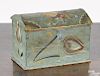 Painted pine dome lid dresser box