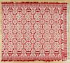 Pennsylvania red and white jacquard coverlet