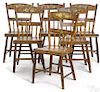 Set of six Pennsylvania painted dining chairs