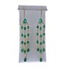 18k Gold Emerald Diamond Chandelier Earrings