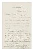 * CLEMENS, Samuel ("Mark Twain"). Autographed letter signed ("S.L. Clemens"), to Margery [H. Clinton], New York, 2 December 1