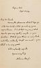* DOYLE, Arthur Conan (1859-1930). Autograph letter signed ("A Conan"), to Mr. Church. Reform Club, 21 September 1894.