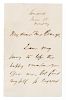 * EMERSON, Ralph Waldo (1803-1882). Autograph letter signed ("R.W. Emerson"), to Mr. Edward Bangs. Concord, 18 June (no year)