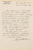 * BARTHOLDI, Frederic Auguste. Autographed letter signed ("Bartholdi"), in French, to German-American artist Albert Bierstadt