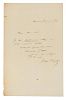 * BIZET, Georges (1838-1875). Autograph letter signed ("George Bizet"), in French, to an unnamed recipient addressed "Mon che