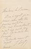 * LISZT, Franz (1811-1886). Autograph letter signed ("F. Liszt"), to Madame la Baronne. N.p., n.d.