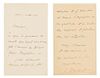 * MASSENET, Jules (1842-1912). Autograph letter signed ("J. Massenet"), in French, to an unnamed recipient. Paris, 4 December