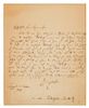* MENDELSSOHN-BARTHOLDY, Felix. Autographed letter signed ("Felix Mendelssohn Bartholdy"), in German, Leipzig, 4 October 1843