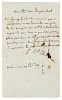 * ROSSINI, Gioacchino. Autographed letter signed ("G. Rossini"), to Duponchel, Director of the Paris Opera, Milan, 22 January