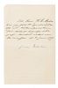 * SEBELIUS, Jean (1865-1957). Autograph note signed ("Jean Sebelius"). Helsinki, 4 June 1907.