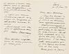 * STRAVINSKY, Igor (1882-1971). Autograph letter signed ("Stravinsky"), in French, to conductor Pierre Monteux. Paris, 17 Feb