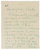* TOSCANINI, Arturo. Autographed letter signed ("A. Toscanini"), in Italian, to Natalia Danesi Murray, n.p., n.d. [New York, 