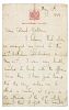 * ELIZABETH II, Queen of England (b. 1926). Autographed letter signed ("Elizabeth"), as princess, to Colonel Goullrem, Lndn, 