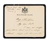 * WINDSOR, Edward, Duke of (1894-1972). Autograph letter signed ("Edward"), as Prince of Wales, to "My dear Sub." London, 2 M