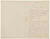 * EIFFEL, Gustave (1832-1923). Autograph letter signed ("G. Eiffel"), in French, to Adolphe [Salles?]. N.p., 29 June 1895.