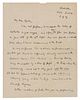 * KEYNES, John Maynard, 1st Baron. Autographed letter signed ("JM Keynes"), to "My dear Ogden", Firth Sussex, 6 September 191