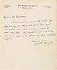 * WRIGHT, Orville (1871-1948). Autograph letter signed ("Orville Wright"), to Mr. Woodhouse. Dayton, Ohio, n.d.
