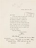 * KENNEDY, Joseph P.Typed letter signed ("Joe") with autographed note signed ("Joe"), as Ambassador to Great Britain, Lndn, 2