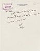 * KENNEDY, Robert Francis (1925-1968). Autograph letter signed ("Bobby"), as Attorney General to the Secretary of Labor, Arth