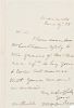 * VAN BUREN, Martin (1782-1862). Autograph letter signed ("M. Van Buren"), to Mr. McPhilily(?). Lindenwald, 19 June 1858.