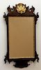 American Chippendale Style Gilt Burled Wood Mirror