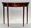 C.1900 Mahogany Federal Style Inlaid Card Table