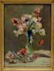 Hugo Breul Impressionist O/B Painting of Roses
