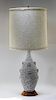 West German Overshot Pottery Table Lamp