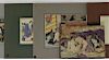 5 18C Japanese Shunga Erotic Nude Woodblock Prints