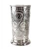 German Coin Mounted Silver Vase