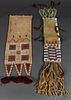 TWO BEADED PIPE BAGS, LIKELY 2ND HALF OF 20TH C.