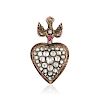 A Victorian Diamond and Ruby Pendant