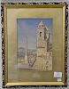 Two Venetian town watercolors including one by Augustus William Hare (1792-1834), Giorgio-Rome, signed and titled on verso (s