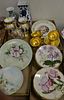 Four box lots to include Pickard gold cups and saucers, Limoges 1890 flower plates, famille rose vase, pair of small porcelai