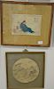 Group of five framed Japanese woodblock prints. sight sizes 9" x 6 1/2" to 14 1/2" x 6 1/2"