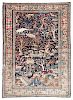 Antique Tebriz Pictorial Rug, Persia: 4'7'' x 6'4''