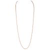 Vintage 14 Karat Yellow Gold 36" Long Rope Link Necklace. Stamped 14K. Very good vintage condition.