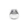 Art Deco style Approx. 1.16 Carat TW Diamond, .50 Carat Sapphire and Platinum Ring set in the Cente