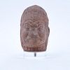 Ancient Chinese Terra Cotta Bust "Deity" Unsigned. Overall good condition with losses consistent to