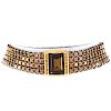 Vintage Swarovski Crystal and Gold Tone Metal Choker Necklace. Signed. Very good condition. Measure