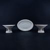 Three (3) Pieces Lenox Porcelain Table Top Items. Includes: 2 Aquarius centerpieces and an oval Hal