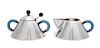 Michael Graves (American, 1934-2015), Alessi, Italy, 1985, a creamer, model no. 9096, and sugar bowl with spoon, model no. 90